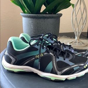 Ryka Black and Mint Athletic Shoes